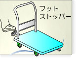 フットストッパー付き台車