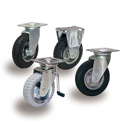 pneumatic wheel caster