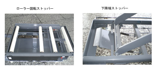 各種ストッパーが付いて安全です。