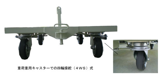 重荷重用キャスターを使用した4WS(四輪操舵)式 重荷重用キャスターを使用した4WS(四輪操舵)式