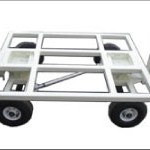 空気入りタイヤを使用して運搬する台車