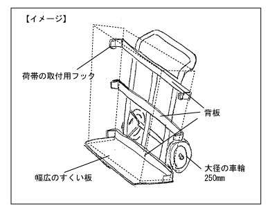 大きなサイズの荷物を運ぶための改善イメージ